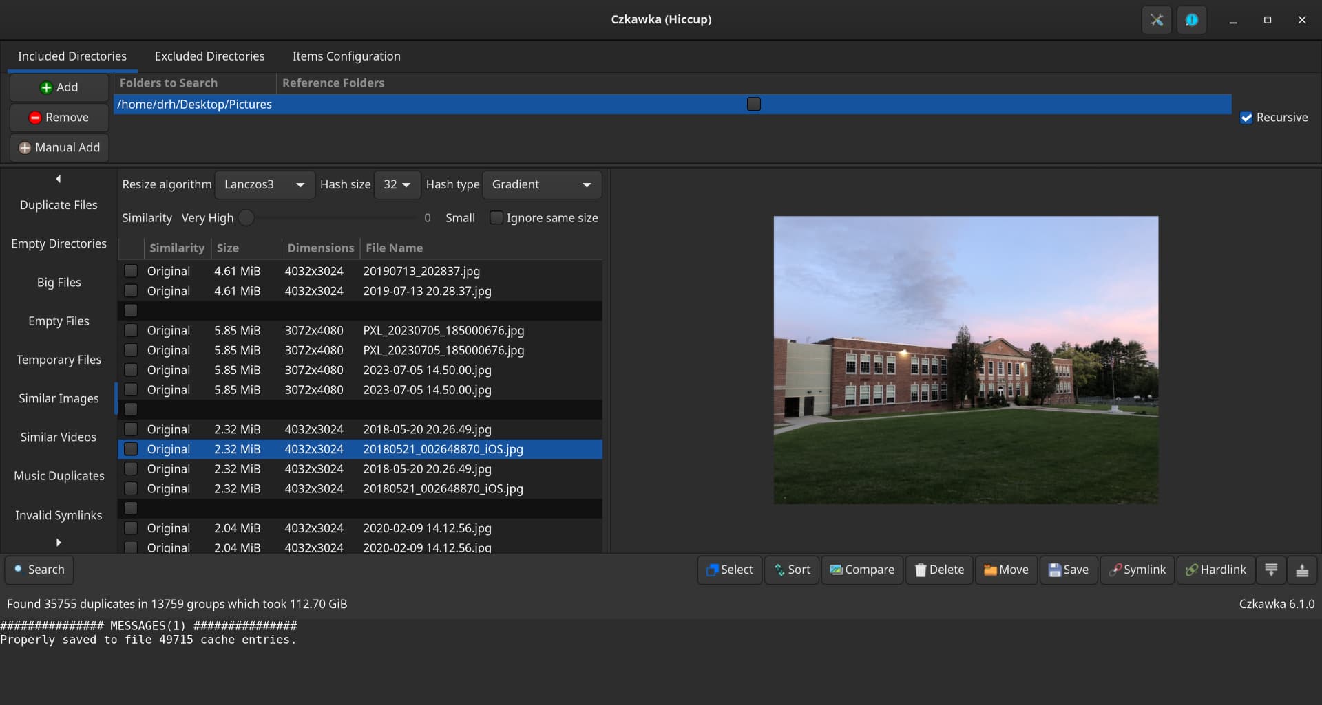 Czkawka - Duplicate Photo / File Finder App (Cross platform