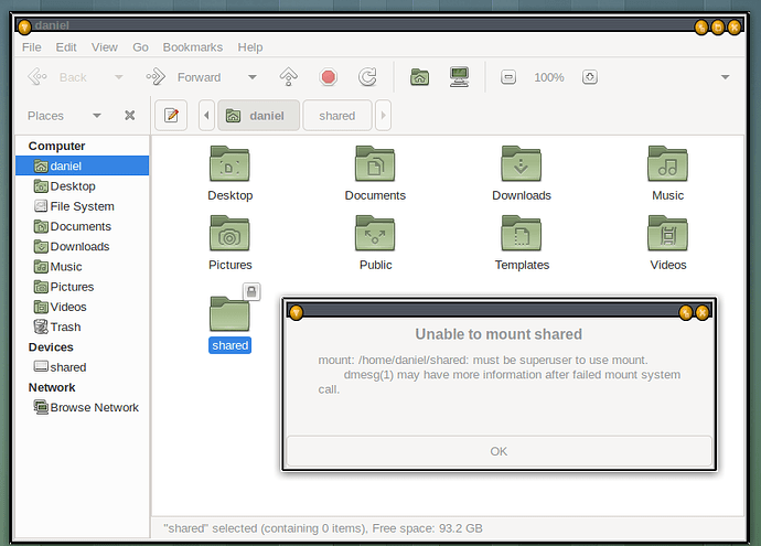 QEMU with shared folder