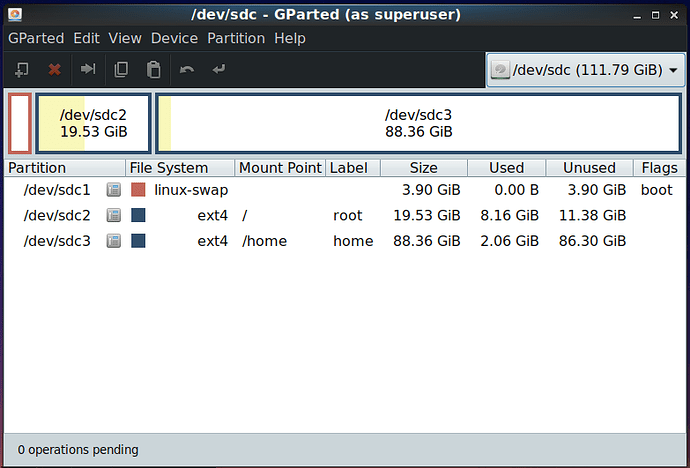 Partitions For PCLinuxOS