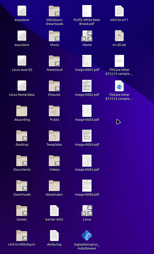cluttered desktop after symlinks created