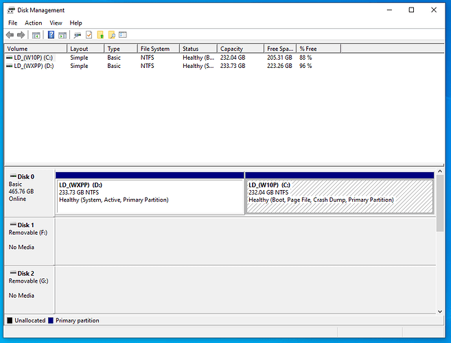 W10 Disk Management