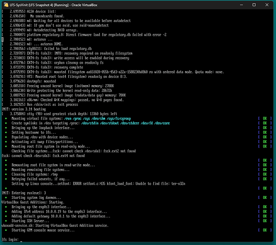 My LFS VBOX VM