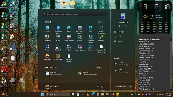 New Windows 11 Start Menu.