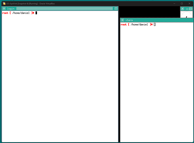My LFS SysV Vbox VM Got xorg-server running with startx!!!