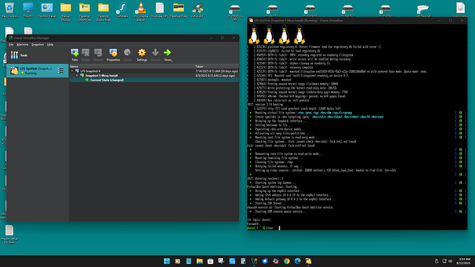 VBOX running LFS SysV