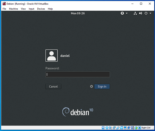 Debian Login Prompt