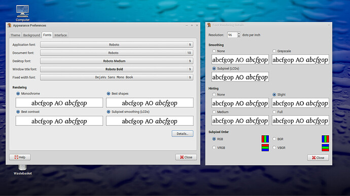 Trisquel-Font-Control