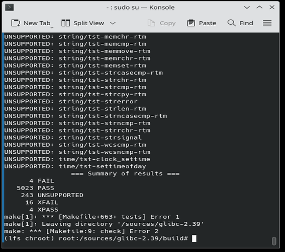 glibc make check