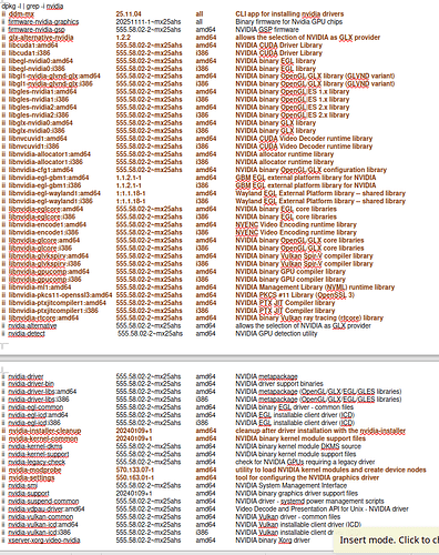 dpkg files for comparison