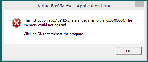 VirtualBox Windows Error