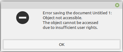 LO writer save error
